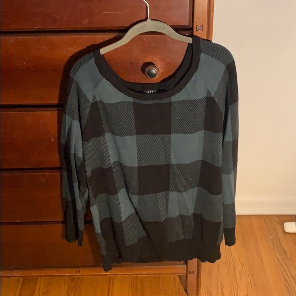 Black and green Gingham 2XL Torrid sweater